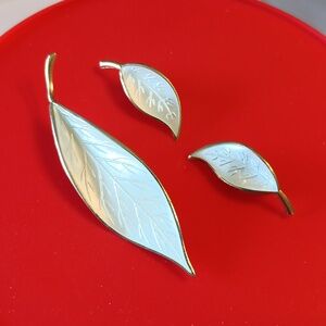 VTG DAVID ANDERSON SIGNED NORWAY STERLING BROOCH/EARRINGS